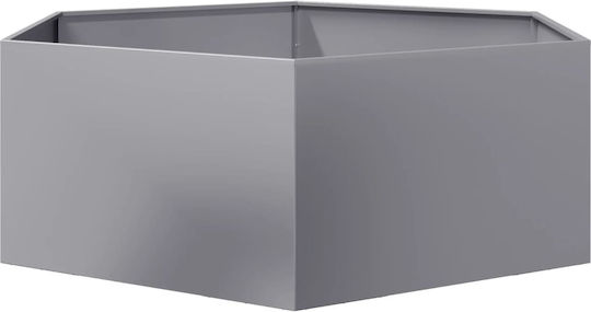 vidaXL Blumenkasten Metallisch Silver 138x120x45cm.
