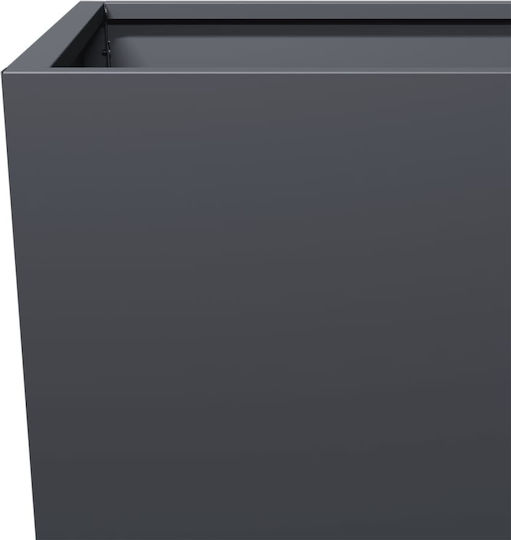 vidaXL Ζαρντινιέρα Μεταλλική Ανθρακί 45x45x75εκ.