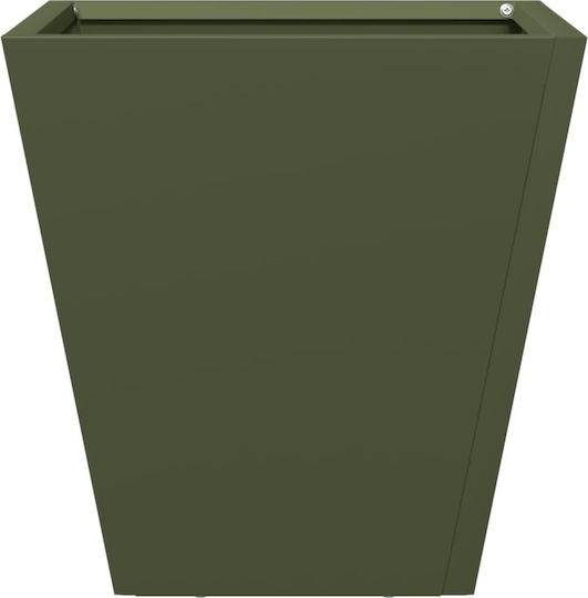 vidaXL Set 2 Metallische Blumenkästen Grün, 30cm