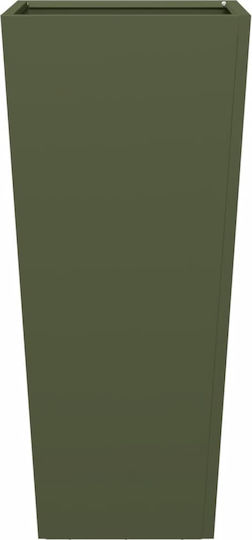 vidaXL Set 2 Blumenkästen Metall Olive, Green