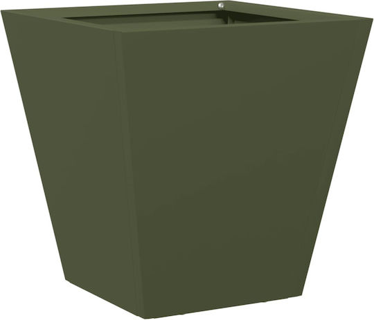 vidaXL Set 2 Metallische Blumenkästen Grün, 30cm