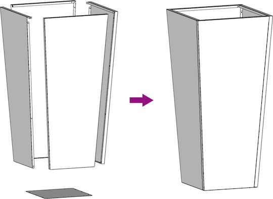 vidaXL Σετ 2 Ζαρντινιέρες Μεταλλικές Γκρι