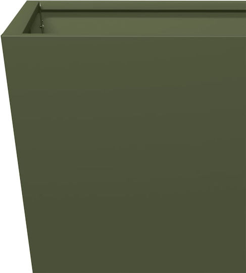 vidaXL Set 2 Metallische Blumenkästen Grün, 30cm
