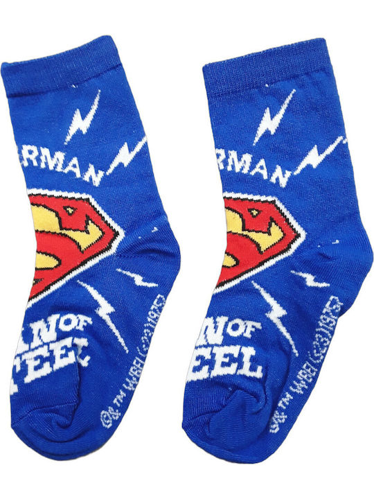 Disney Παιδικές Κάλτσες Superman Steel Blue