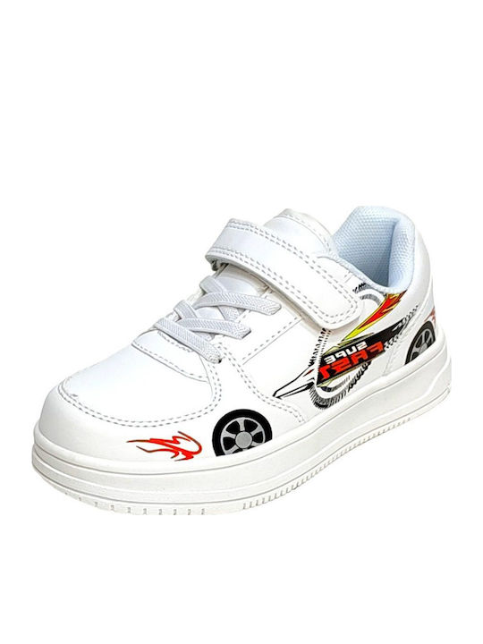 Παιδικά Sneakers με Σκρατς Λευκά
