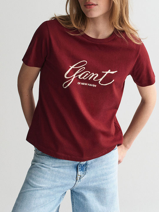 Gant Damen T-shirt Red Wine