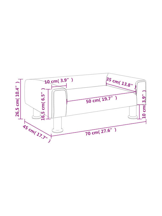 Παιδικό Καναπεδάκι Μπεζ 70x45x26.5εκ.