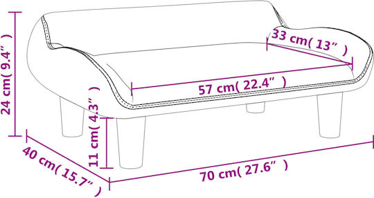 Sofa Braun 70x40x24cm 1Stück