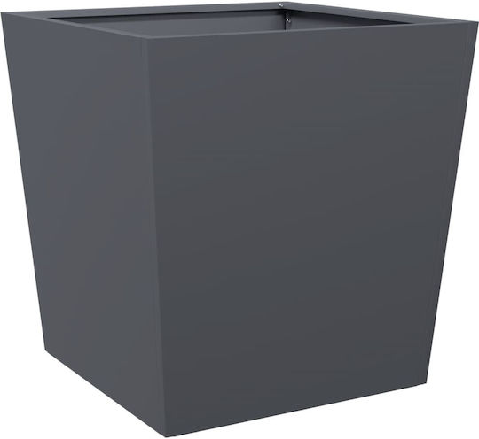 vidaXL Planter Box Metallic Charcoal 50x50x50cm.