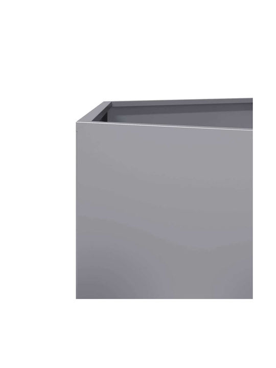 vidaXL Planter Box Metallic Silver 46x40x45cm.