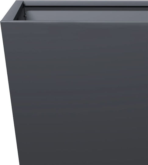 vidaXL Planter Box Metallic Charcoal 50x50x50cm.