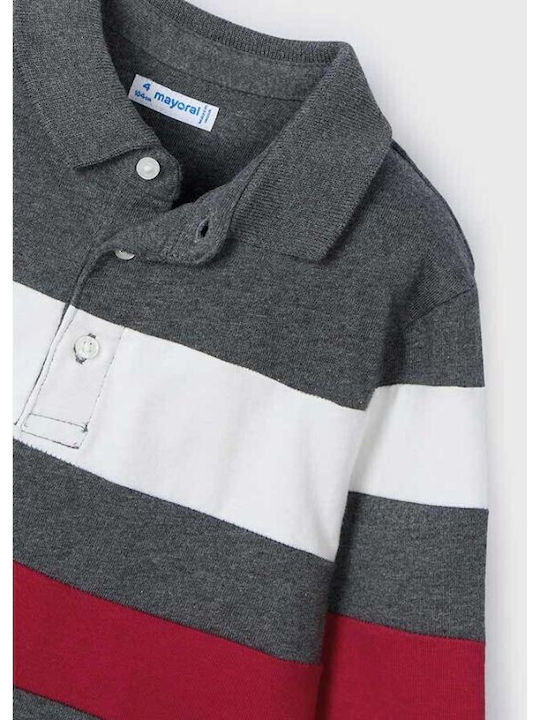 Mayoral Kids Polo Long Sleeve Color Block