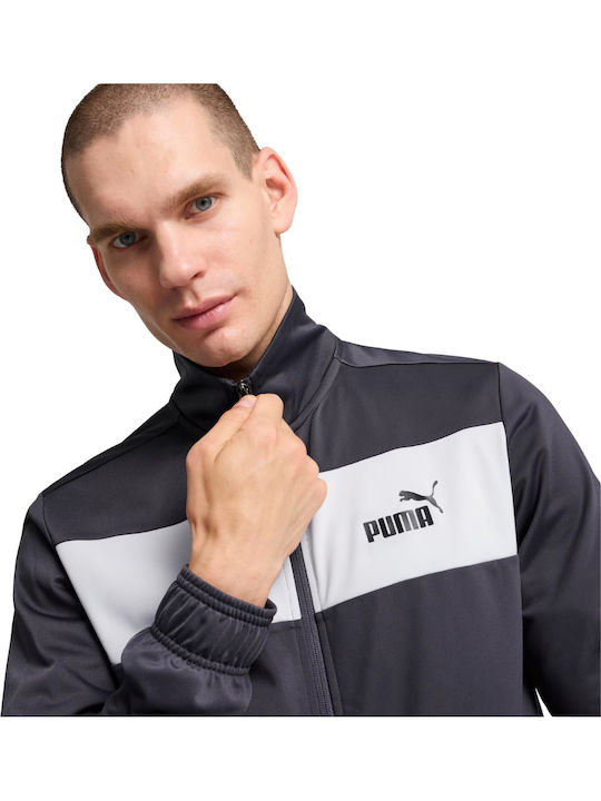Poly Tracksuit Glossy with Elastic Grey