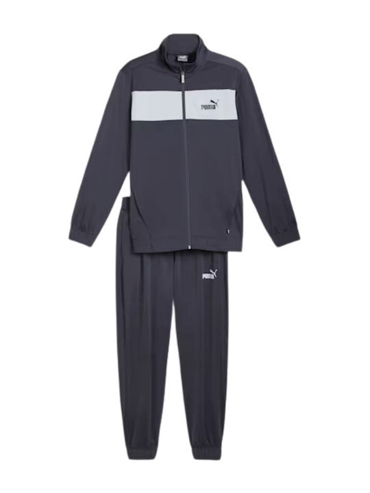 Poly Tracksuit Glossy with Elastic Grey