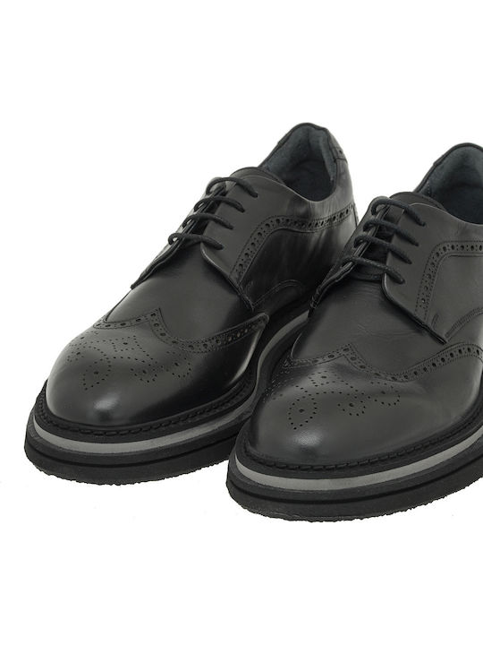 Δερμάτινα Ανδρικά Oxfords Μαύρα