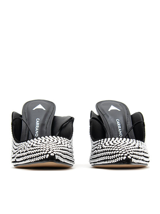 Leder Pumps mit Riemchen & hoher Absatz Silber