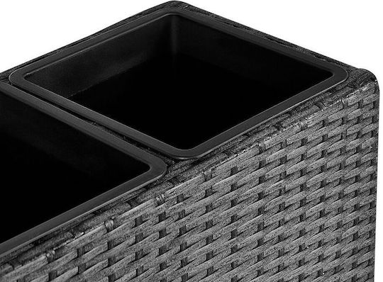 Beliani Planter Box Din Plastic Negru