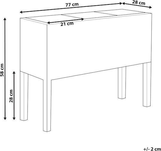 Beliani Planter Box Din Plastic Negru