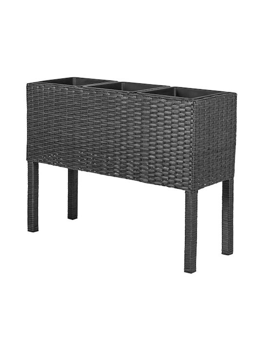 Beliani Ζαρντινιέρα Πλαστική Black