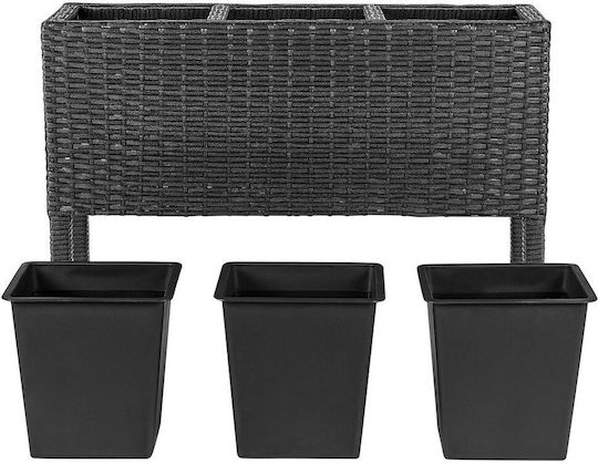 Beliani Planter Box Din Plastic Negru