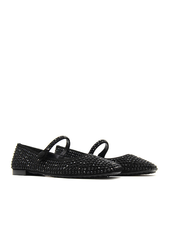 Leather Ballerinas Black