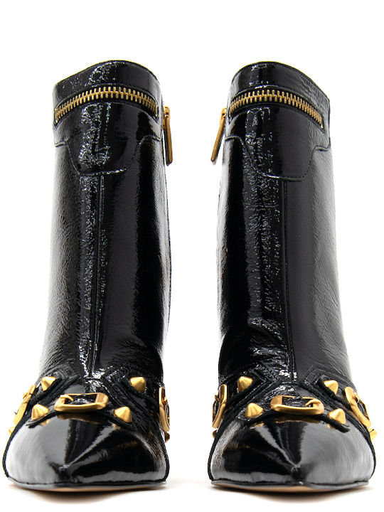 Women's Patent Leather Ankle Boots PATENT LEATHER BLACK