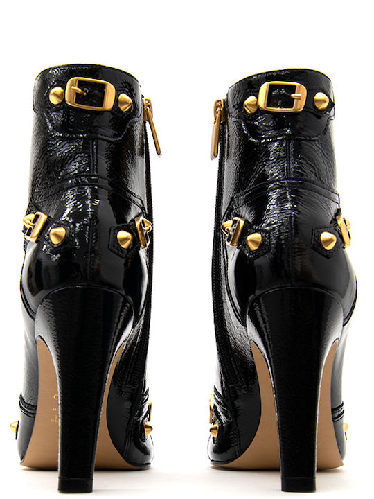 Women's Patent Leather Ankle Boots PATENT LEATHER BLACK