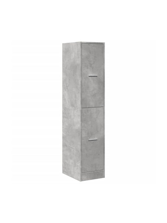 Sertar de Birou din Lemn & Metal Gri 30x41x144.5cm