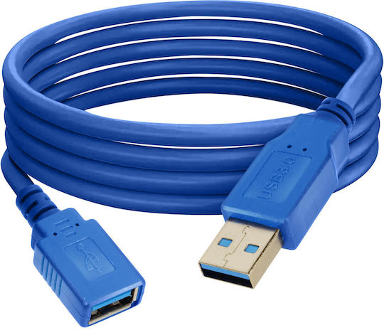 LinQ 1.5m USB 3.0 Cable A-Male to A-Female Blue (M3015B)