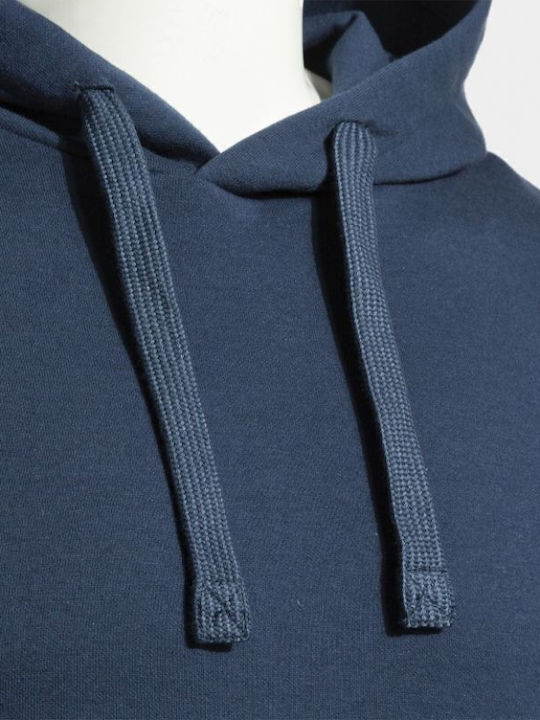 Combi Φούτερ με Κουκούλα Navy Μπλε