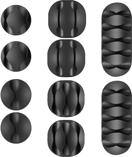 Swissten 88801410 Cable Clips 10pcs Black