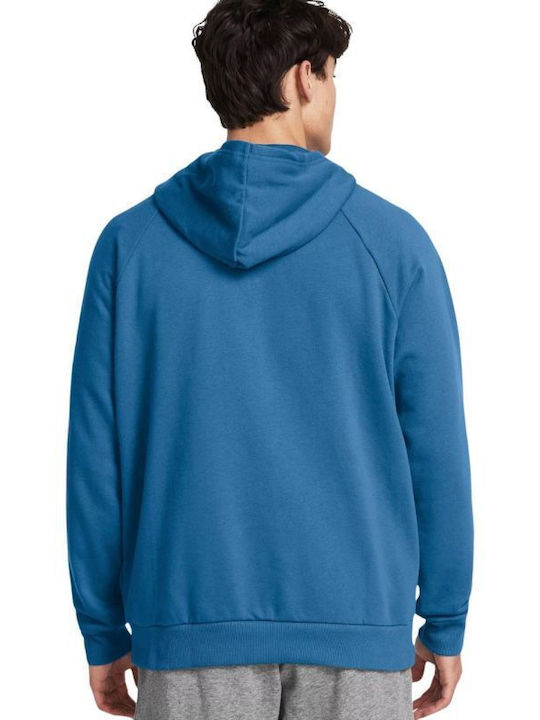 Under Armour Rival Herren Sweatshirt mit Kapuze und Taschen Blau