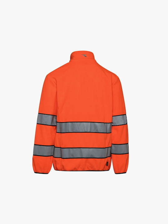 Utility Diadora Arbeitsjacke Fleece Reflektierende Streifen Orange 172119