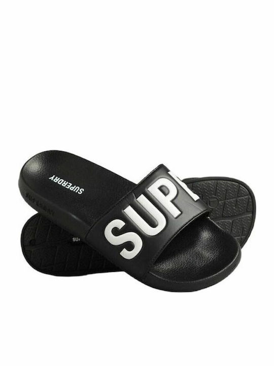Superdry Slides Μαύρα