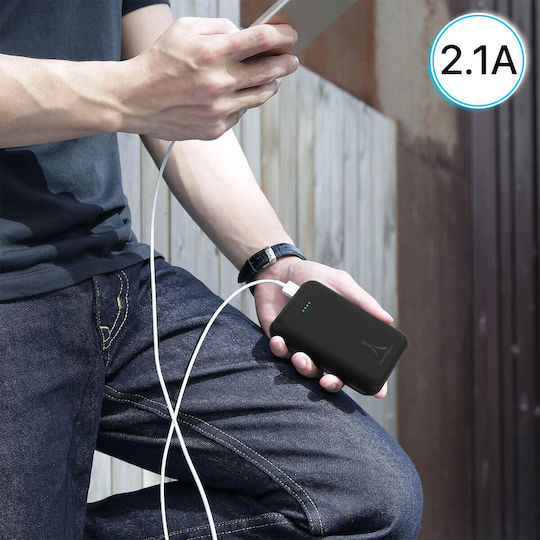 Akashi ALTPB10COMPBL Power Bank 10000mAh 18W с 2 USB-A порта и USB-C порт Черен