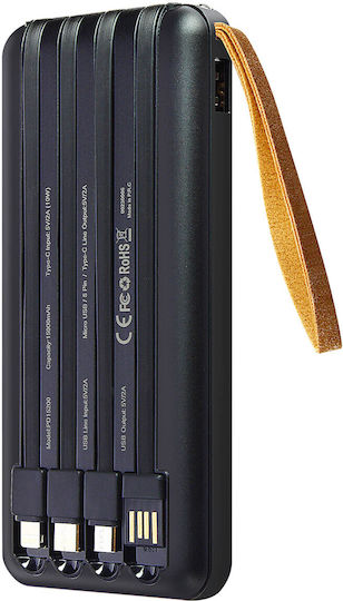 LinQ PD15200 Solar Power Bank 15000mAh Schwarz