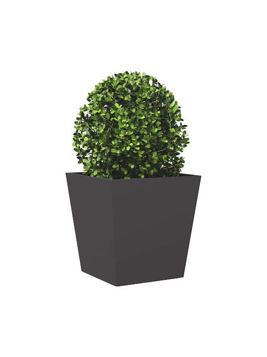 vidaXL Set 2 Planters Metal Black
