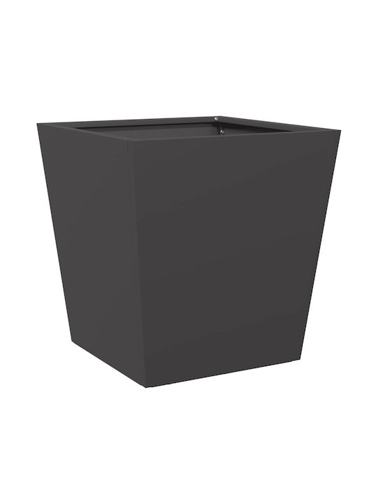 vidaXL Set 2 Planters Metal Black