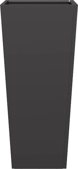 vidaXL Set 2 Blumenkästen Metall Black