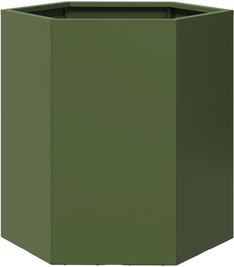 vidaXL Set 2 Metallische Blumenkästen Grün-Limette 40cm