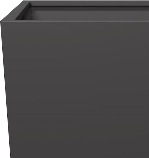 vidaXL Set 2 Blumenkästen Metall Black