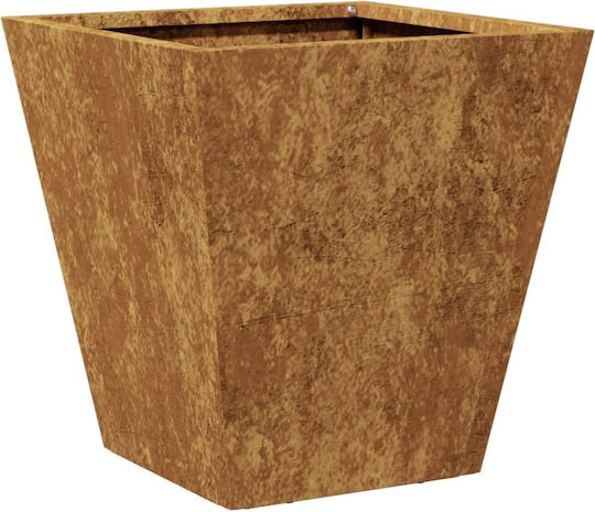 vidaXL Set of 2 Metallic Planter Boxes Brown 30cm