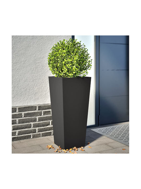 vidaXL Set 2 Jardiniere Metalice Negru