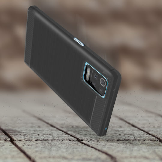 Lg K52 Lg K62 Reinforced Flexible Case Brushed Carbon Effect Black
