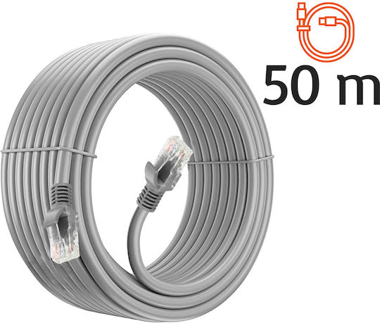 LinQ U/UTP Cat.6 (Gigabit) Καλώδιο Δικτύου Ethernet 50m Γκρι