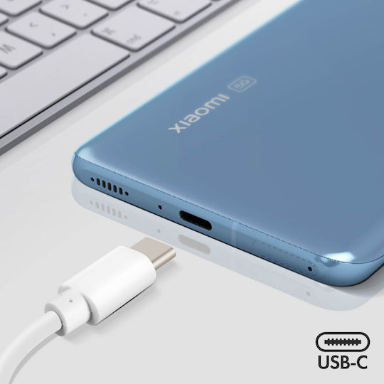 3M Равен USB 2.0 Кабел USB-C мъжки - USB-A мъжки Бял 3м (DATA-RAJ-3M-USBC)