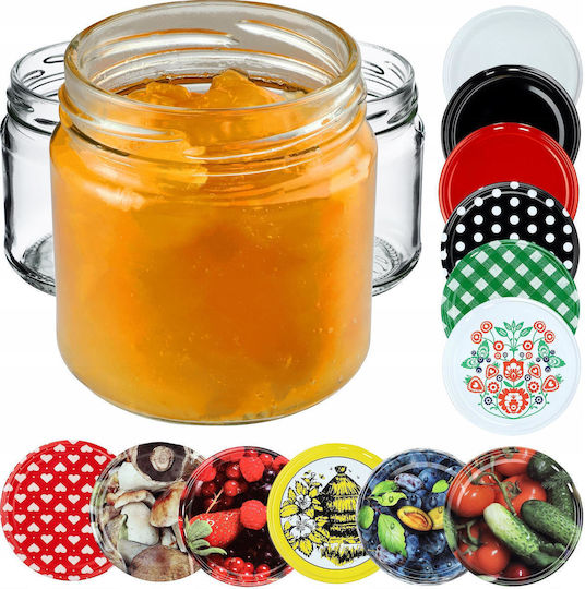 Kadax 50x Gläser 200ml Glas Einmachgläser Marmelade Honig + Deckel Fi66