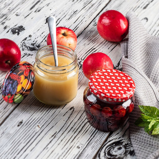 Kadax 100x Jar Jars 200ml Glass Preserves Jam Honey + Caps Fi66