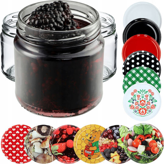 Kadax 50x Gläser 200ml Glas Einmachgläser Marmelade Honig + Deckel Fi66