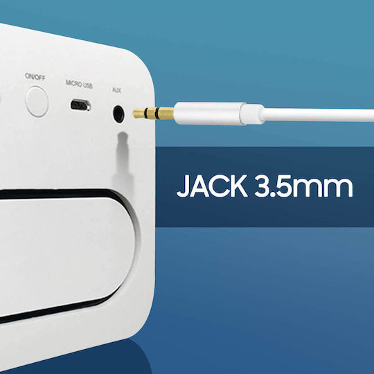 Avizar Редовна USB 2.0 Кабел USB-C мъжки - 3,5 мм мъжки Бял 1м